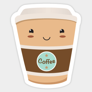 Coffee Cup character Sticker